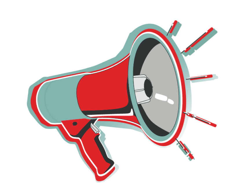 female-hand-with-megaphone-yellow-background copy 1