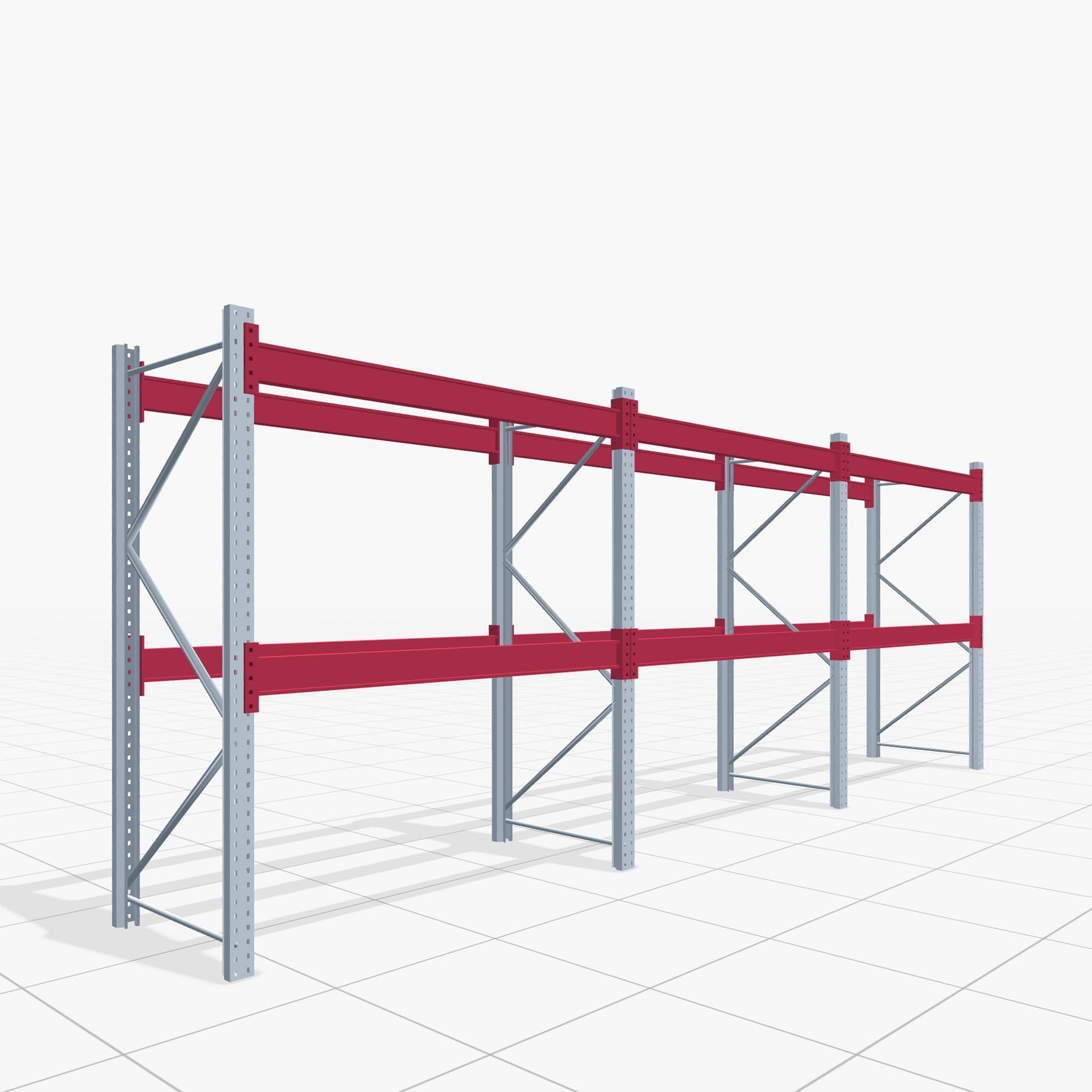 Palettenregale PRX 1000, Europalette, H: 2.100 mm, B: 5.800 mm, Palettengewicht: 1.000 kg, Palettenplätze: 18
