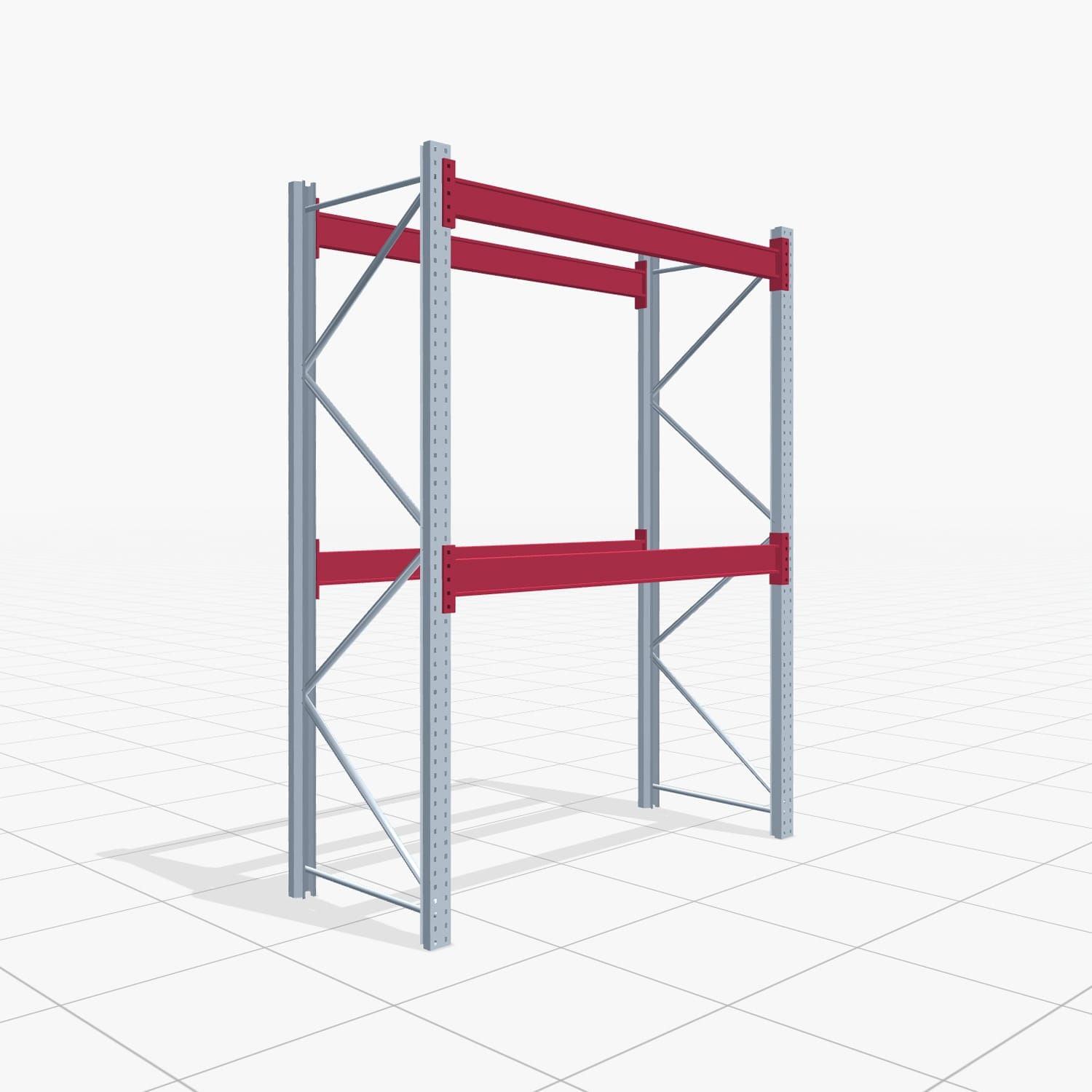 Palettenregale PRX 1000, Europalette, H: 2.600 mm, B: 2.000 mm, Palettengewicht: 500 kg, Palettenplätze: 6