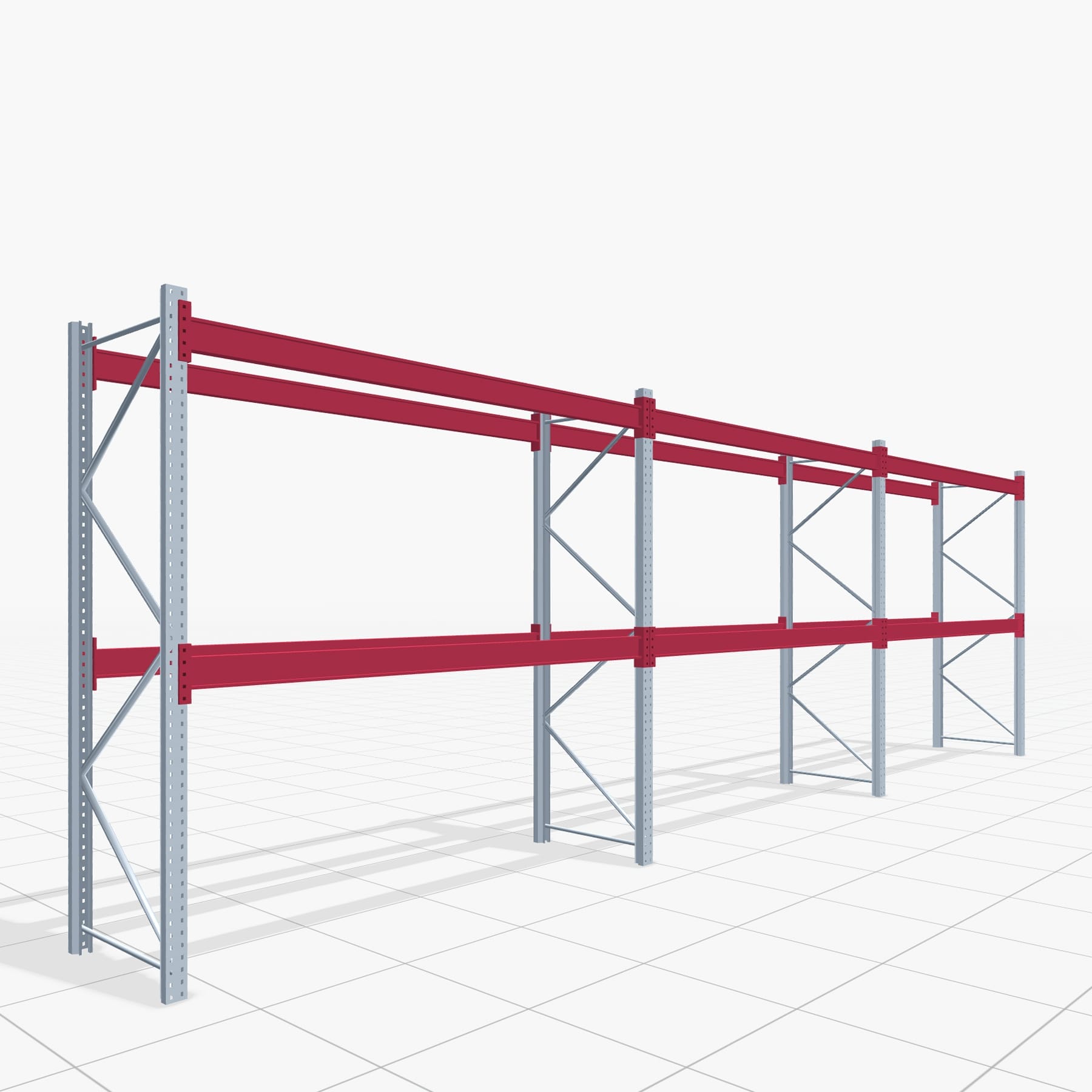 Palettenregale PRX 1000, Europalette, H: 2.600 mm, B: 8.500 mm, Palettengewicht: 1.500 kg, Palettenplätze: 27
