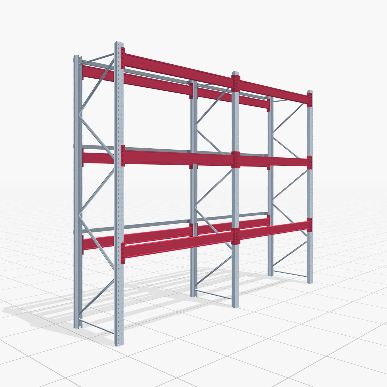 Palettenregale PRX 1000, Europalette, H: 3.100 mm, B: 3.900 mm, Palettengewicht: 1.000 kg, Palettenplätze: 16