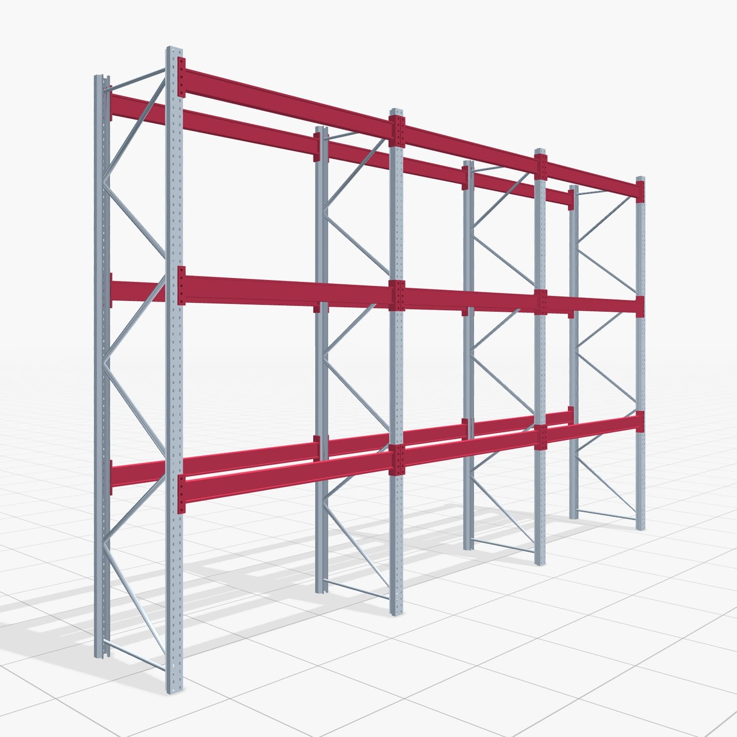 Palettenregale PRX 1000, Europalette, H: 3.600 mm, B: 5.800 mm, Palettengewicht: 1.500 kg, Palettenplätze: 24