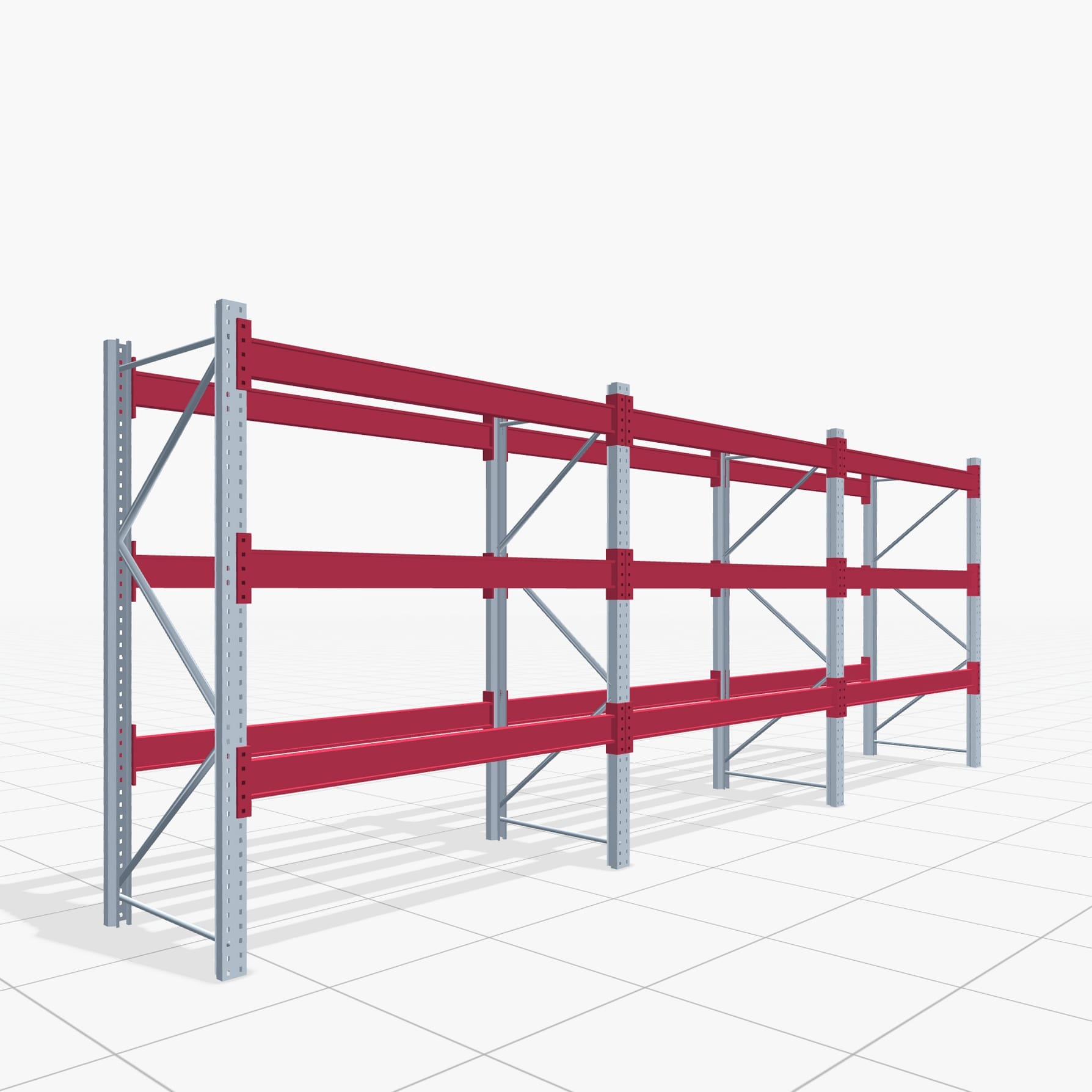 Palettenregale PRX 1000, Europalette, H: 2.100 mm, B: 5.800 mm, Palettengewicht: 1.000 kg, Palettenplätze: 24