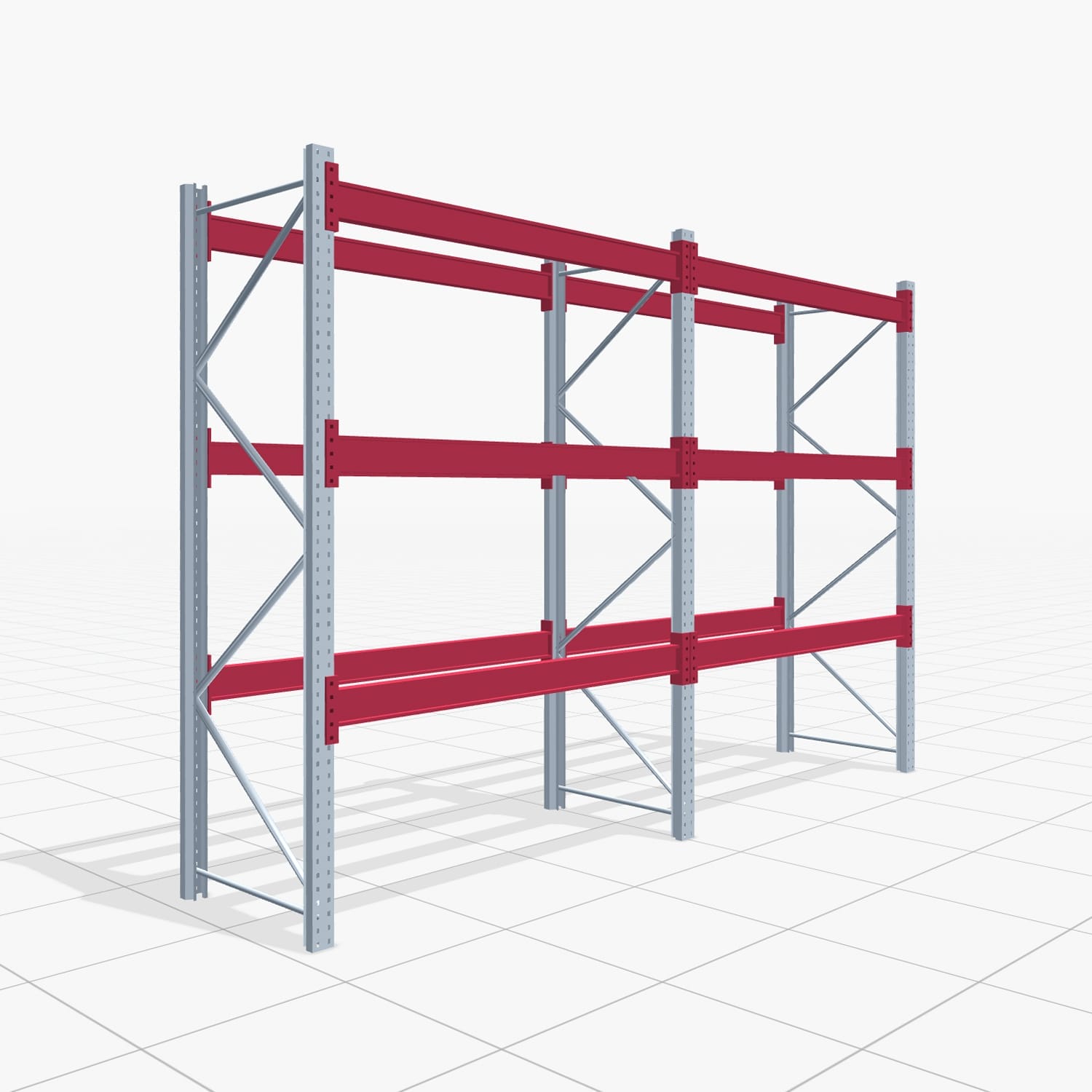 Palettenregale PRX 1000, Europalette, H: 2.600 mm, B: 3.900 mm, Palettengewicht: 1.000 kg, Palettenplätze: 16