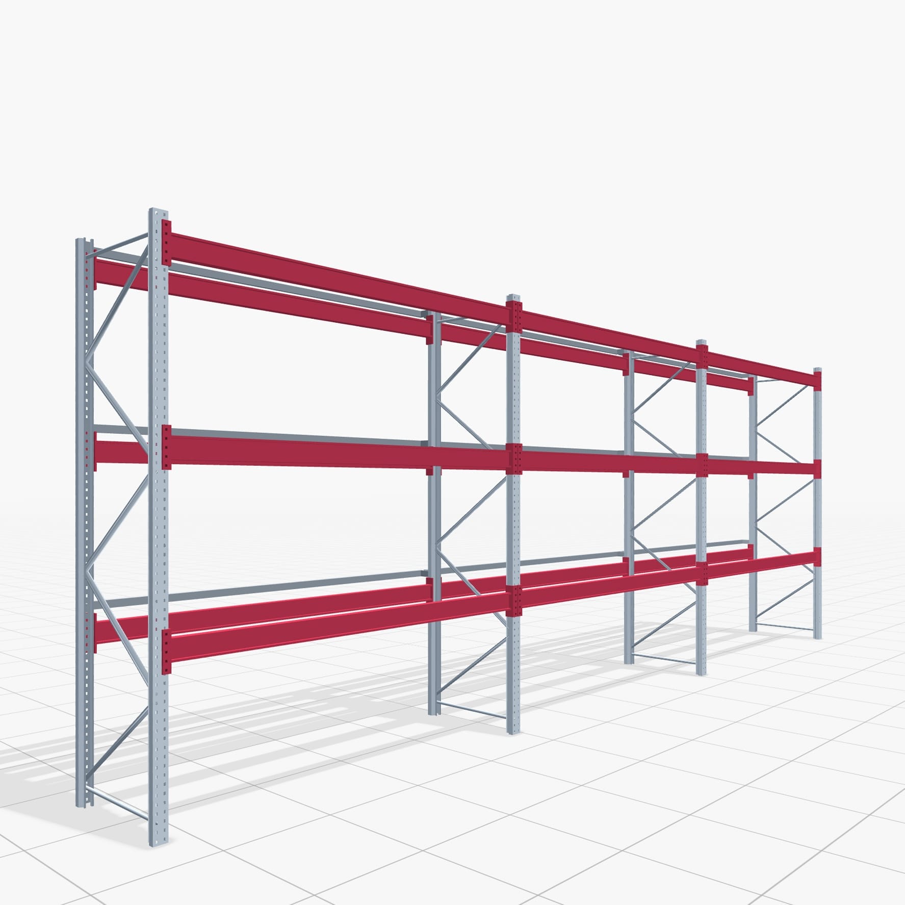 Palettenregale PRX 1000, Europalette, H: 3.100 mm, B: 8.500 mm, Palettengewicht: 1.250 kg, Palettenplätze: 36