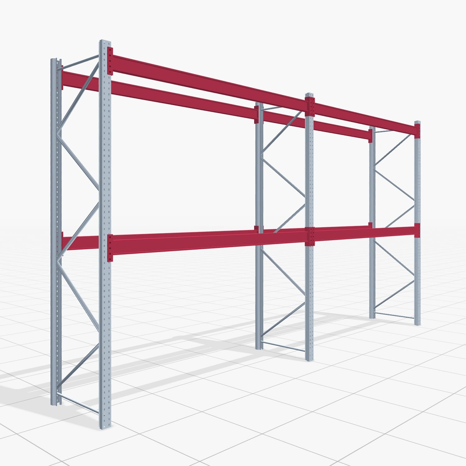 Palettenregale PRX 1000, Europalette, H: 3.100 mm, B: 5.700 mm, Palettengewicht: 1.500 kg, Palettenplätze: 18