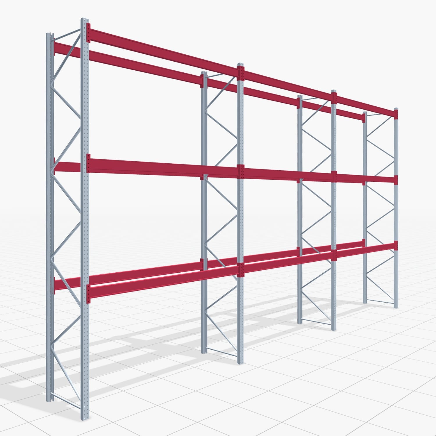 Palettenregale PRX 1000, Europalette, H: 4.600 mm, B: 8.500 mm, Palettengewicht: 1.250 kg, Palettenplätze: 36