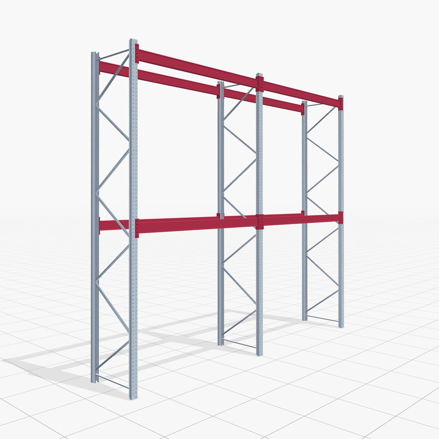Palettenregale PRX 1000, Industriepalette, H: 4.100 mm, B: 3.900 mm, Palettengewicht: 750 kg, Palettenplätze: 12