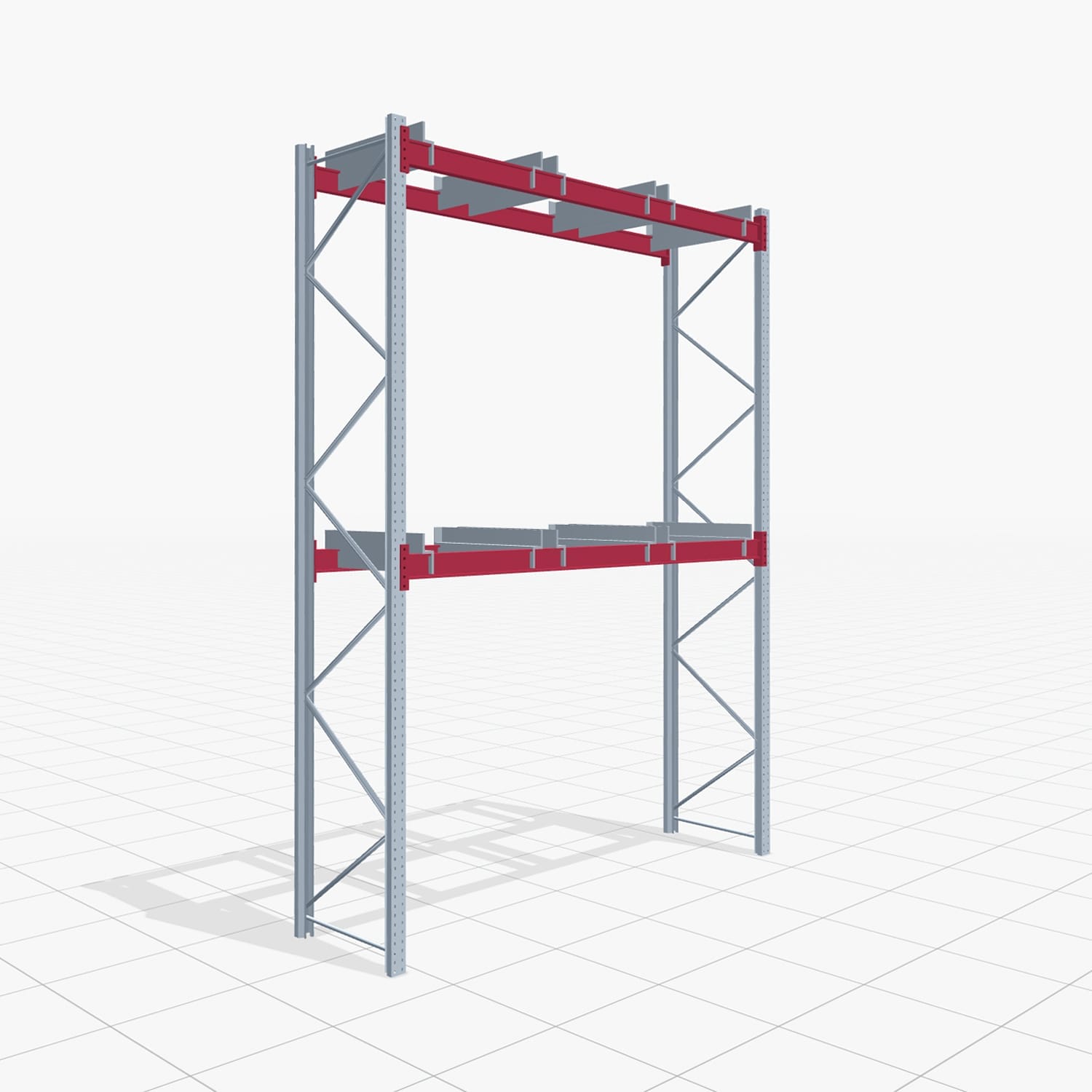 Palettenregale PRX 1000, Gitterbox, H: 4.100 mm, B: 2.900 mm, Palettengewicht: 750 kg, Palettenplätze: 9
