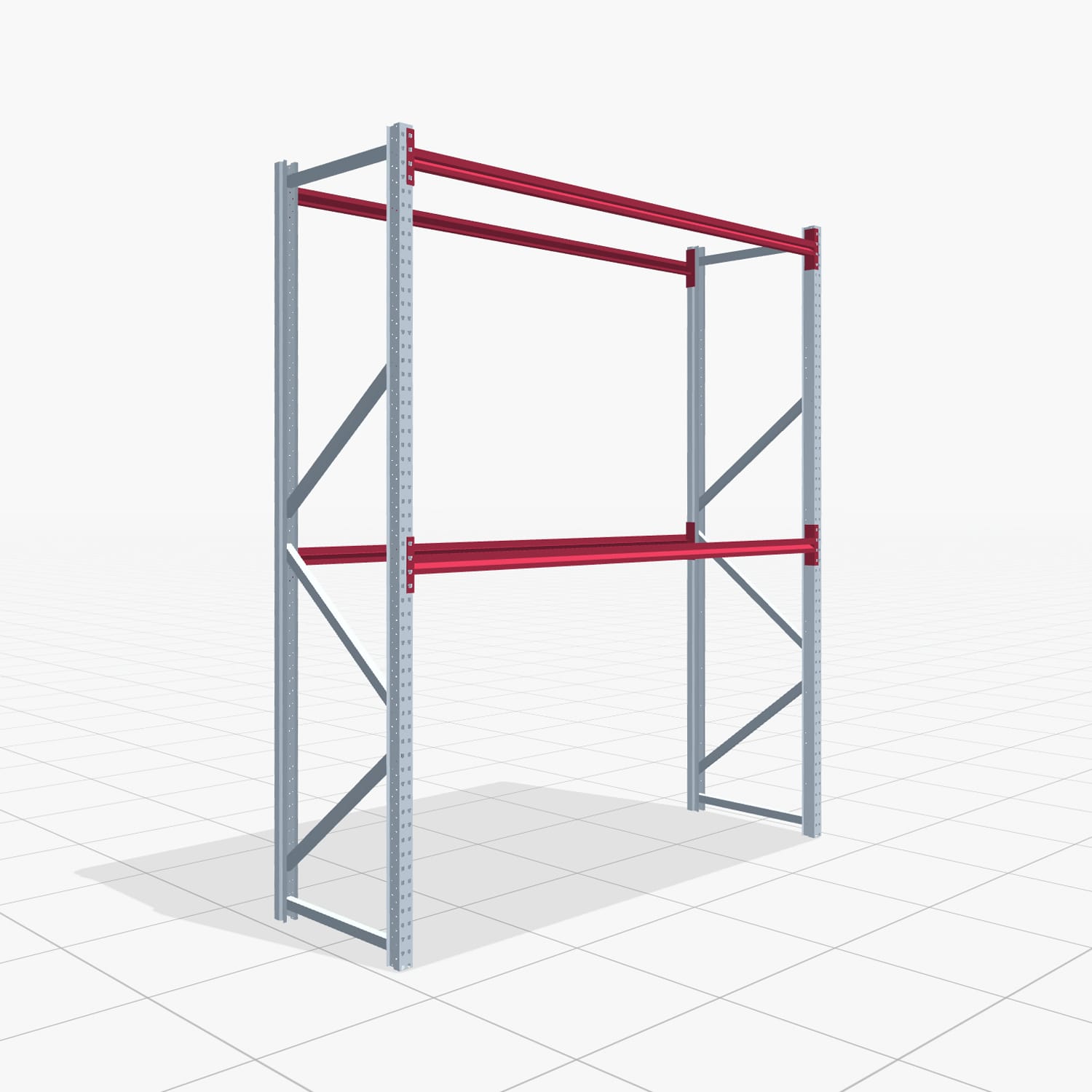 Weitspannregale WSX 5000, H: 3.000 mm, B: 2.616 mm mm, T: 800 mm, Ebenen: 3, Feldbreite: 2.500 mm, Auflage: ohne