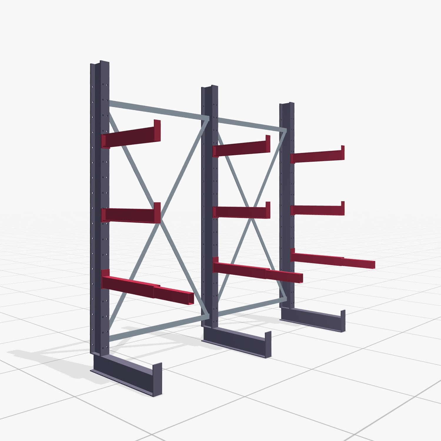 Schreinereiregale KHX 3010, Einseitige Nutzung, H: 2.000 mm, B: 2066 mm, 500 mm (900 kg)