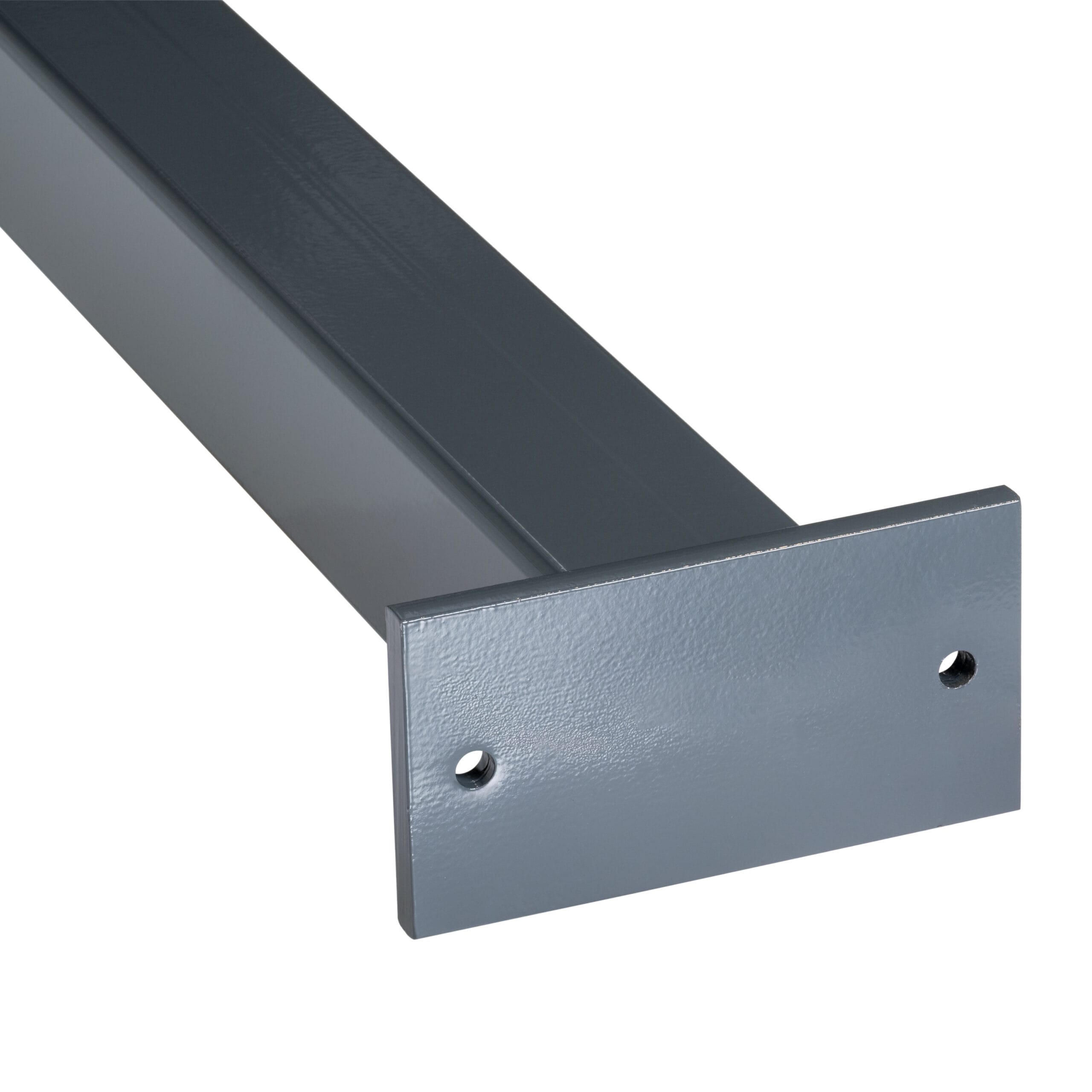 LBX 8000 LBX Stütze S3, QR 100x100x5 mm, mit 3 Bleche, Farbe RAL 7012 Basaltgrau