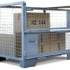 EURO-Gitterbox nach UIC 435-3, mit 2 Klappen, grau