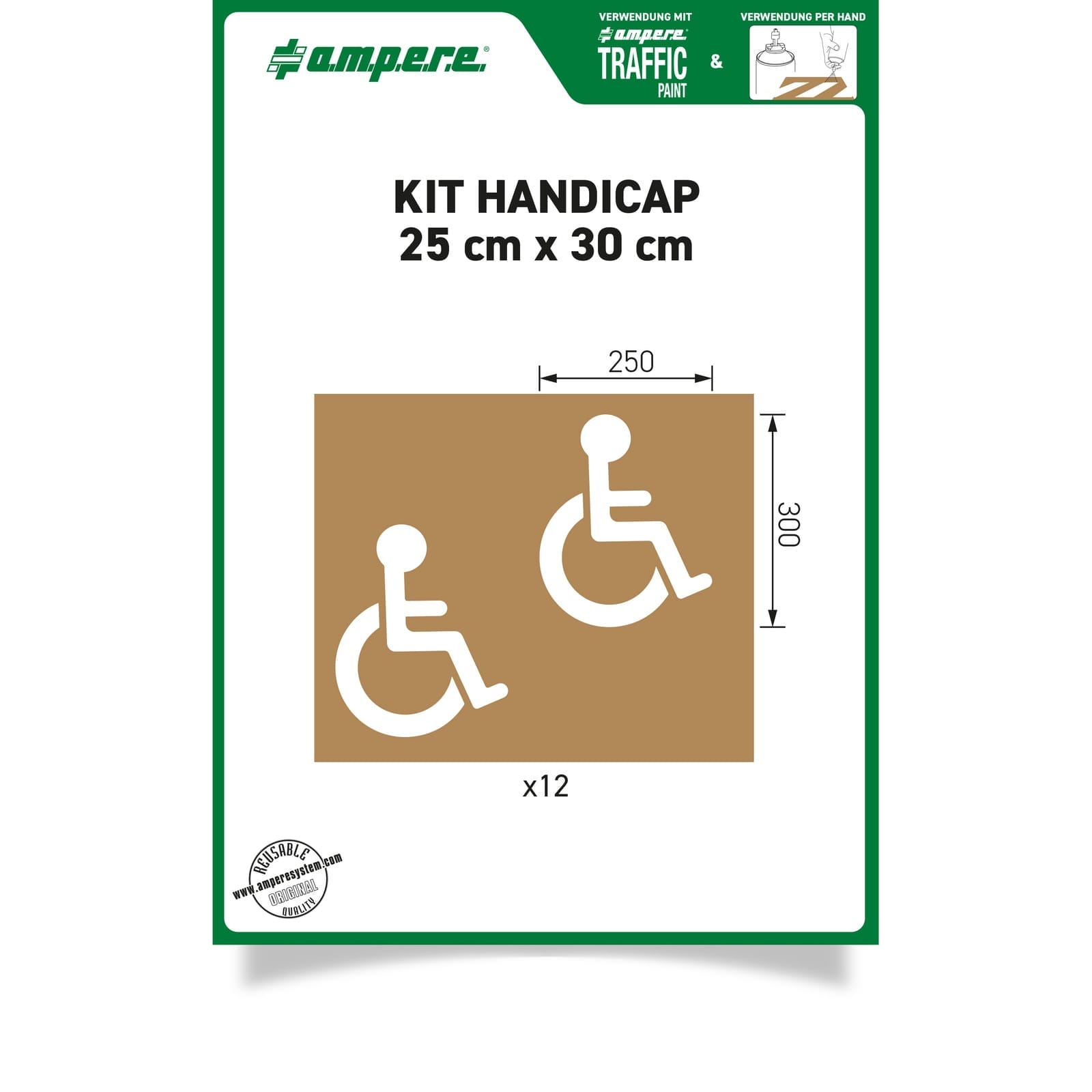 RMX Schablonen KIT Handicap 25 cm x 30 cm