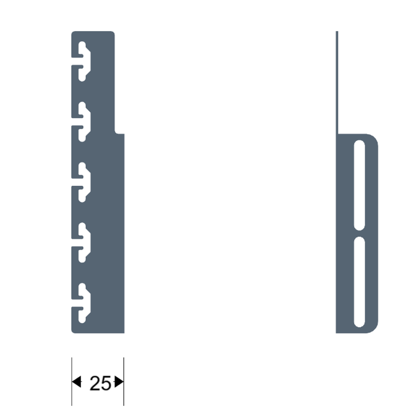 Gitterrückwand-Set PAL-Regal — 2 Plätze (1800-1850mm), 1206, 25