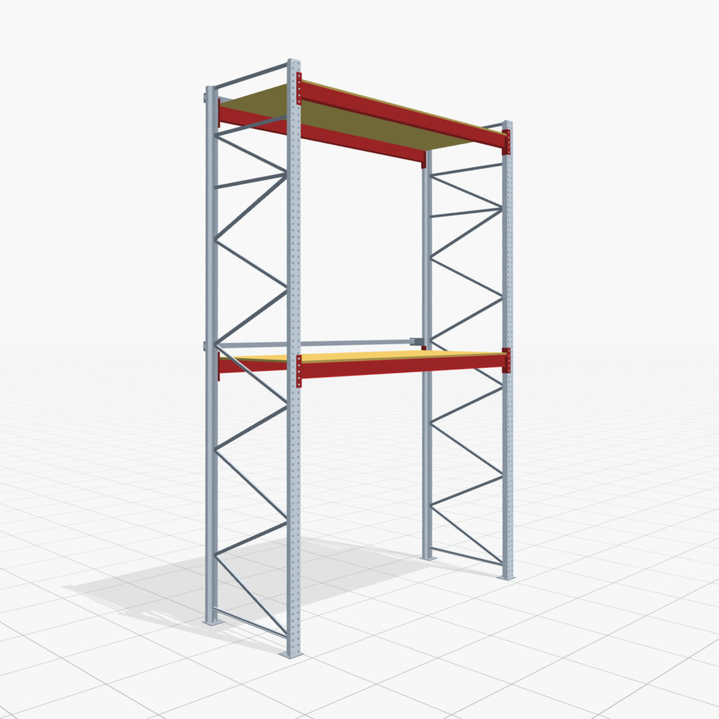 Palettenregale PRX 1000, Europalette, H: 4.600 mm, B: 2.900 mm, Palettengewicht: 750 kg, Palettenplätze: 9