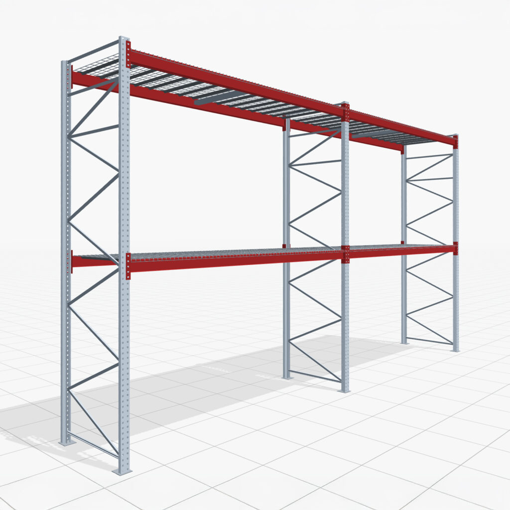 Palettenregale PRX 1000, Europalette, H: 4.100 mm, B: 7.500 mm, Palettengewicht: 1.000 kg, Palettenplätze: 24