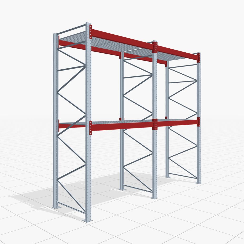 Palettenregale PRX 1000, Europalette, H: 3.600 mm, B: 3.900 mm, Palettengewicht: 750 kg, Palettenplätze: 12