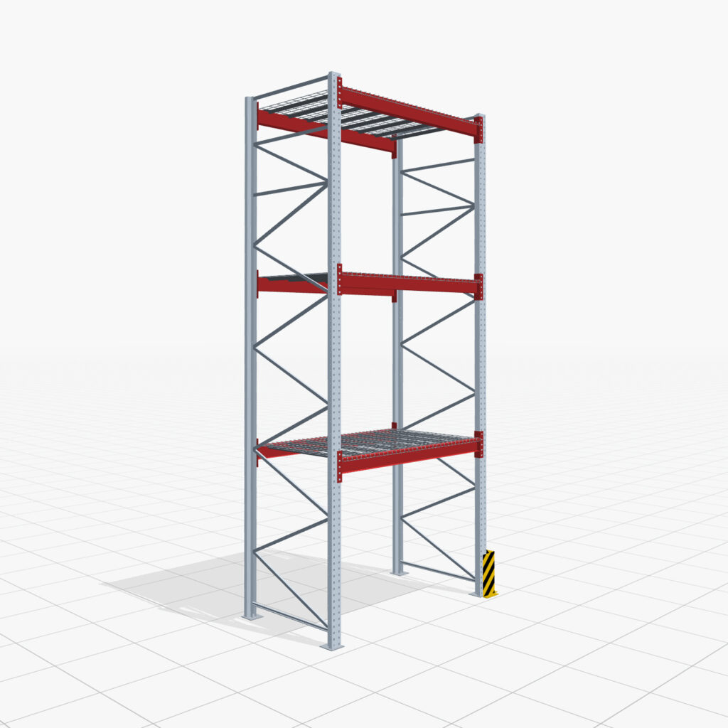 Palettenregale PRX 1000, Europalette, H: 4.600 mm, B: 2.000 mm, Palettengewicht: 500 kg, Palettenplätze: 8