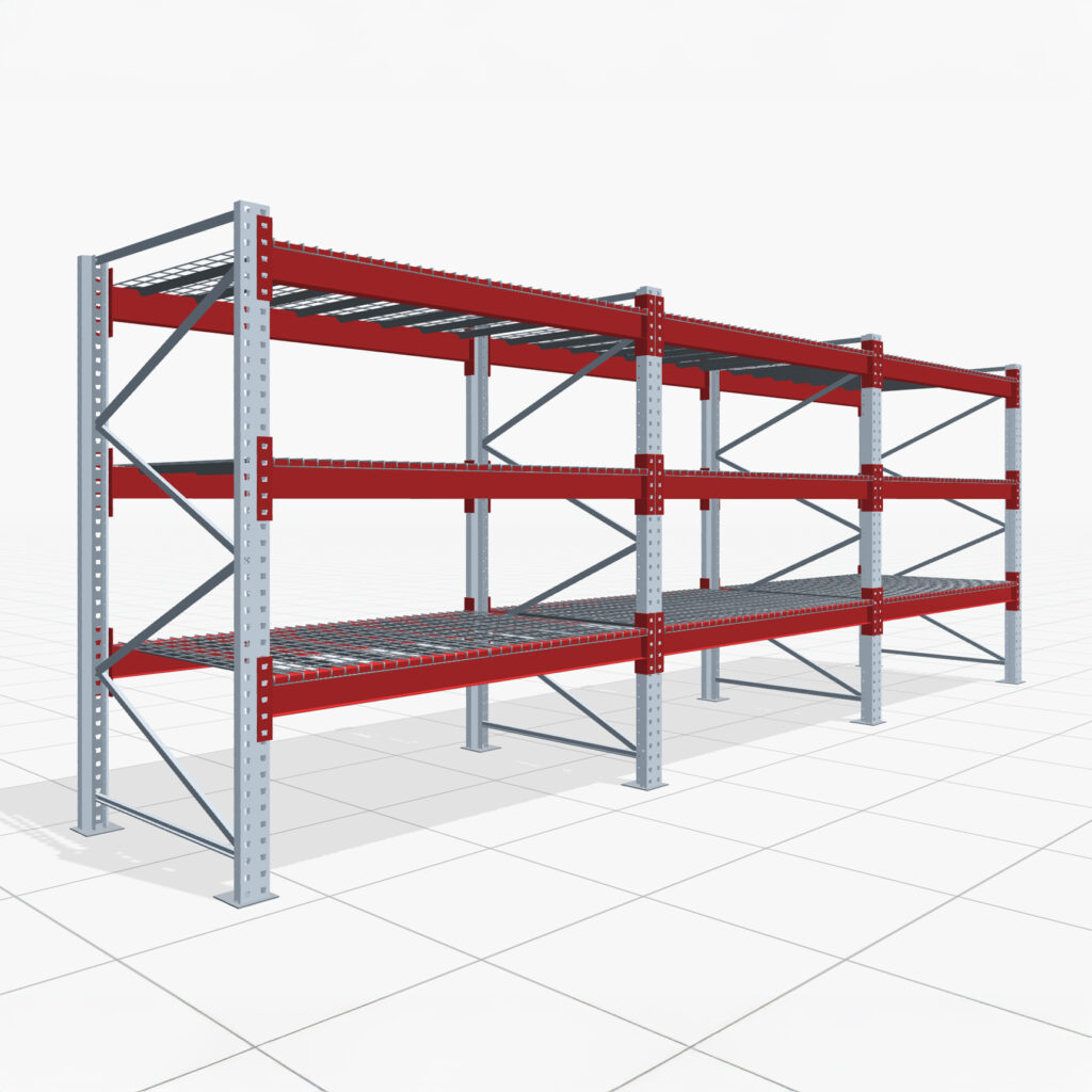 Palettenregale PRX 1000, Europalette, H: 2.100 mm, B: 5.800 mm, Palettengewicht: 750 kg, Palettenplätze: 24