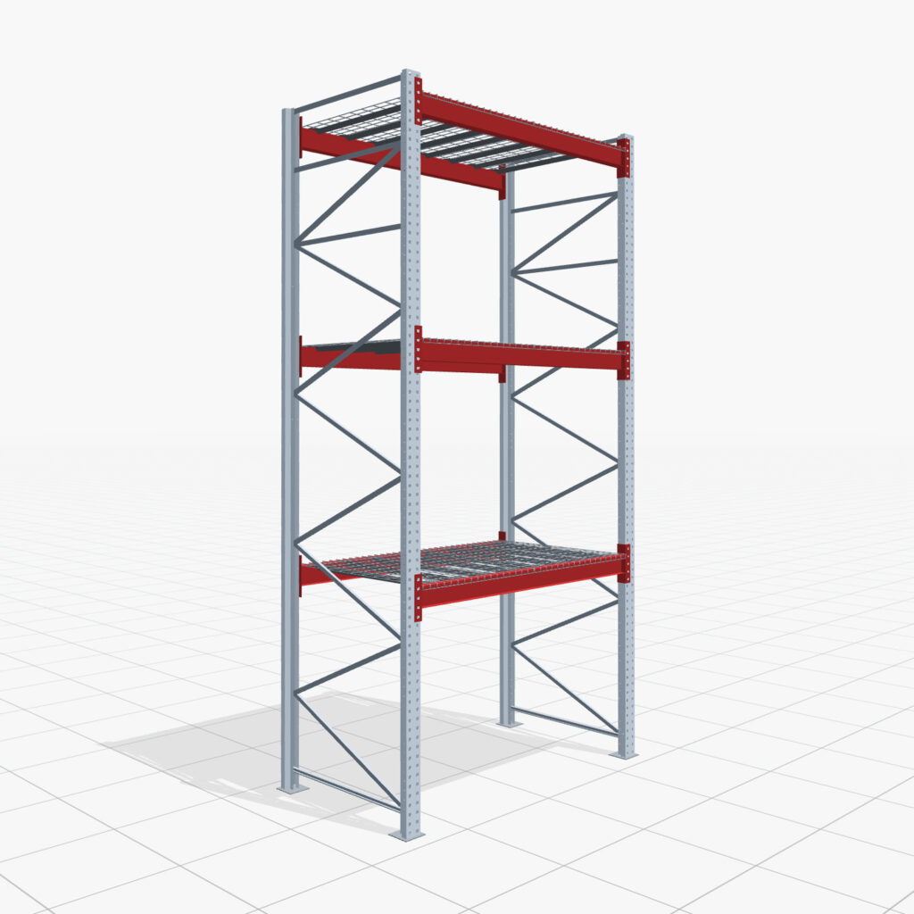 Palettenregale PRX 1000, Europalette, H: 4.100 mm, B: 2.000 mm, Palettengewicht: 750 kg, Palettenplätze: 8