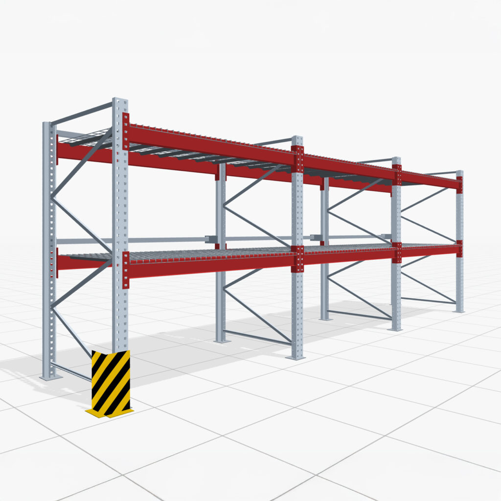 Palettenregale PRX 1000, Europalette, H: 2.100 mm, B: 5.800 mm, Palettengewicht: 750 kg, Palettenplätze: 18