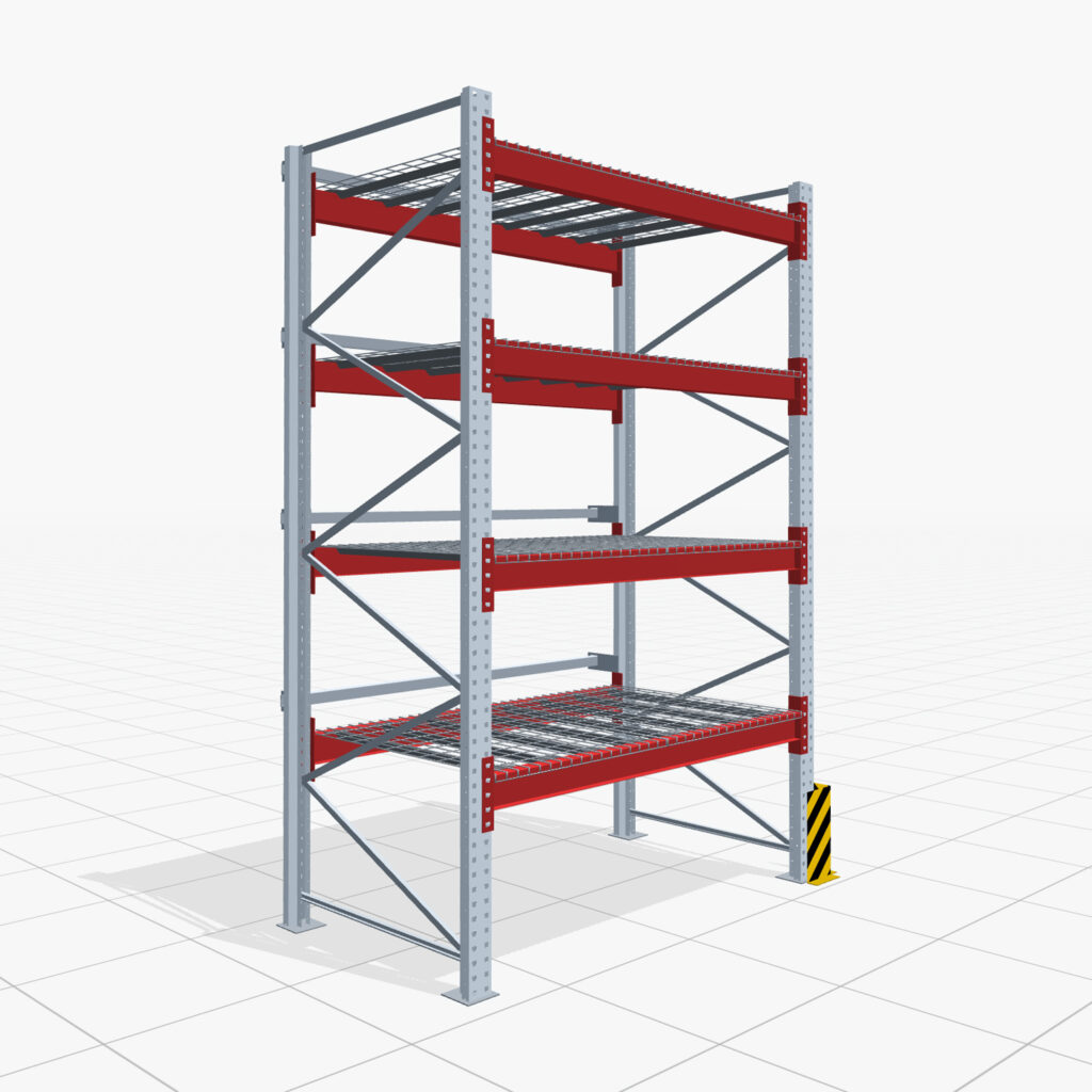 Palettenregale PRX 1000, Europalette, H: 3.100 mm, B: 2.000 mm, Palettengewicht: 750 kg, Palettenplätze: 10