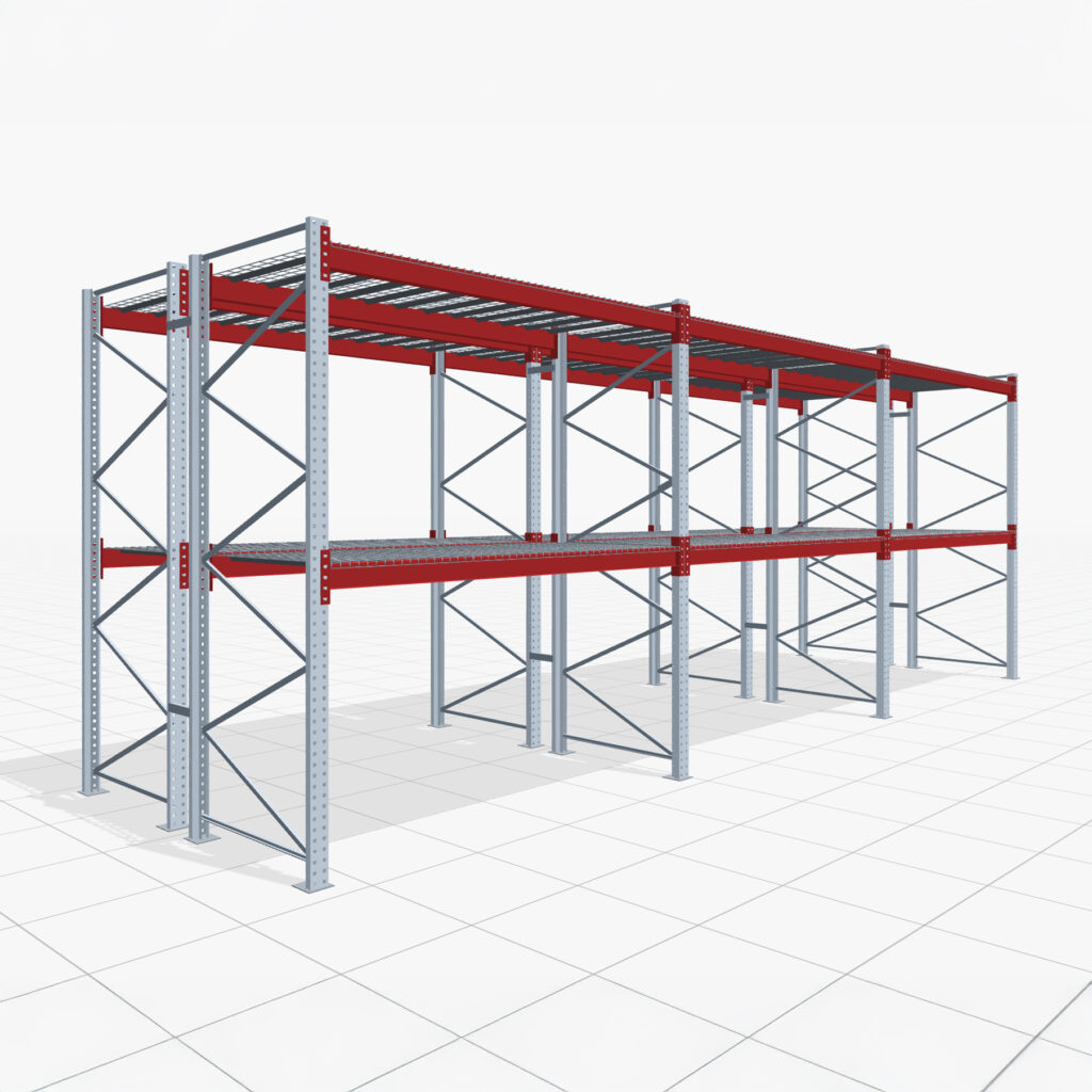 Palettenregale PRX 1000, Europalette, H: 3.100 mm, B: 8.500 mm, Palettengewicht: 750 kg, Palettenplätze: 27
