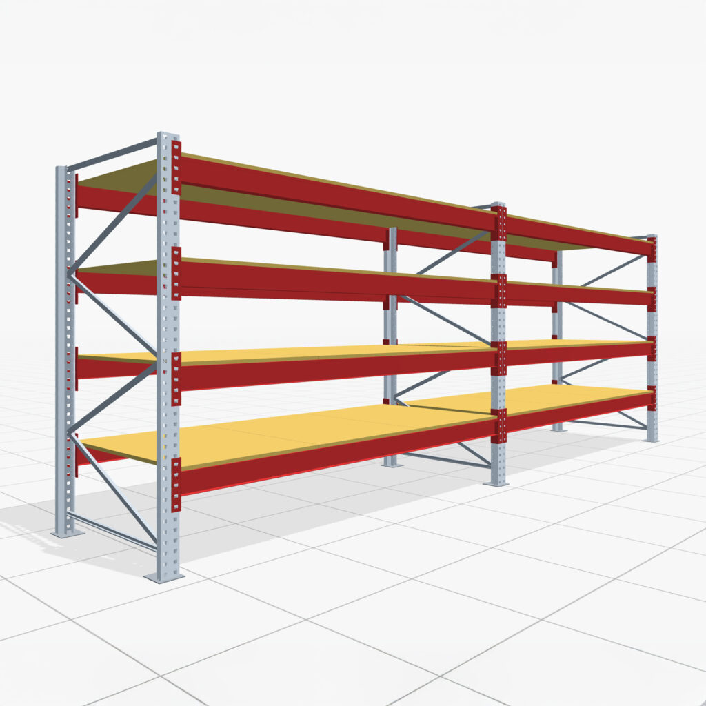 Palettenregale PRX 1000, Europalette, H: 2.100 mm, B: 5.700 mm, Palettengewicht: 500 kg, Palettenplätze: 30