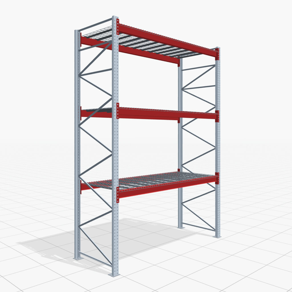 Palettenregale PRX 1000, Europalette, H: 4.100 mm, B: 2.900 mm, Palettengewicht: 500 kg, Palettenplätze: 12