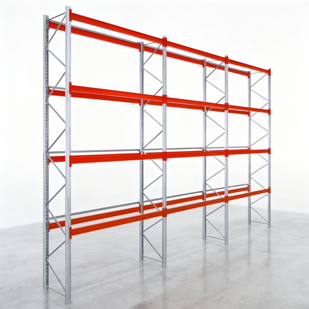 Palettenregale PRX 1000, Europalette, H: 5.600 mm, B: 8.500 mm, Palettengewicht: 1.000 kg, Palettenplätze: 45