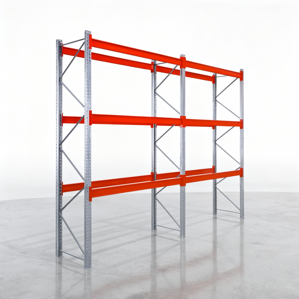 Palettenregale PRX 1000, Industriepalette, H: 3.600 mm, B: 3.900 mm, Palettengewicht: 750 kg, Palettenplätze: 16