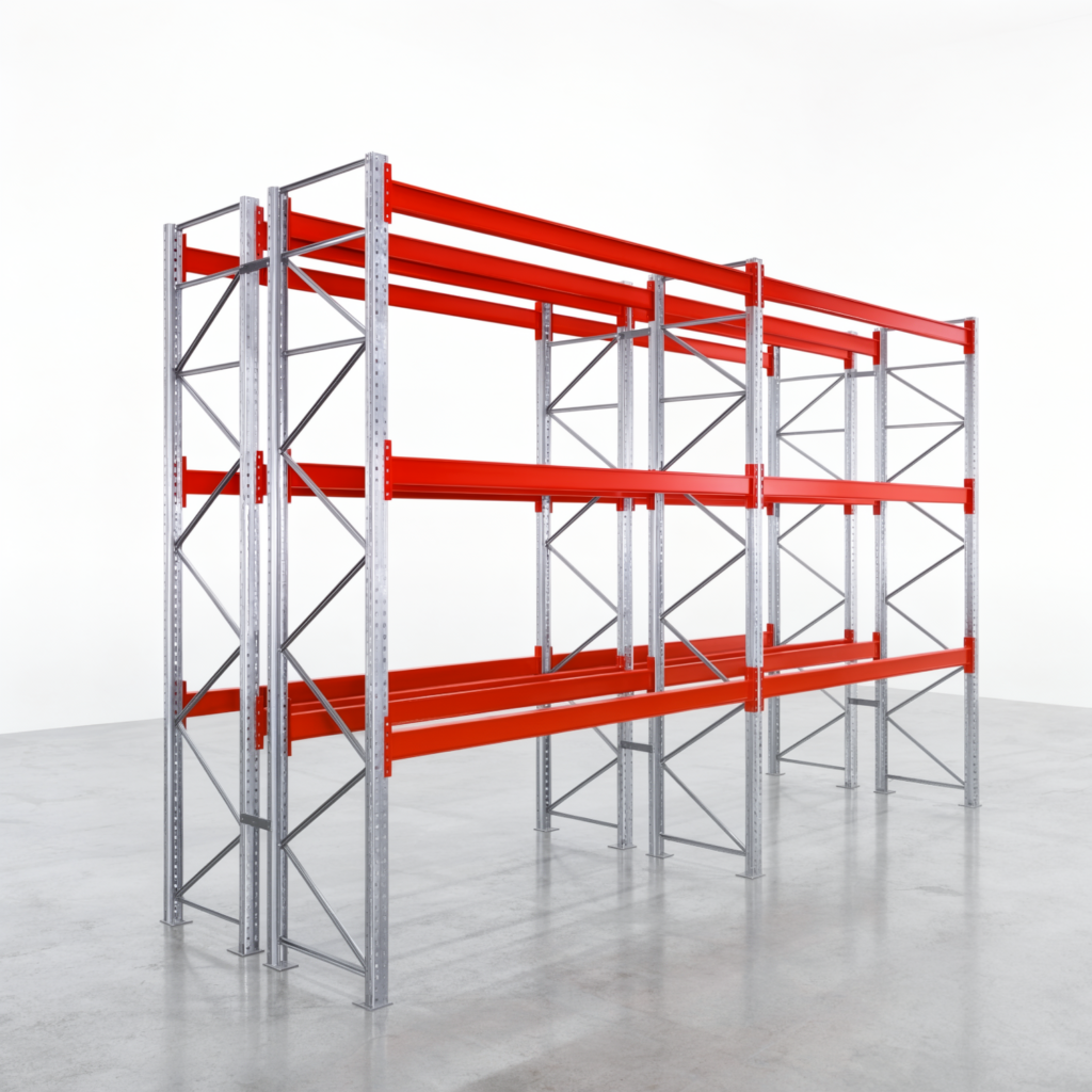 Palettenregale PRX 1000, Europalette, H: 3.600 mm, B: 5.700 mm, Palettengewicht: 500 kg, Palettenplätze: 48