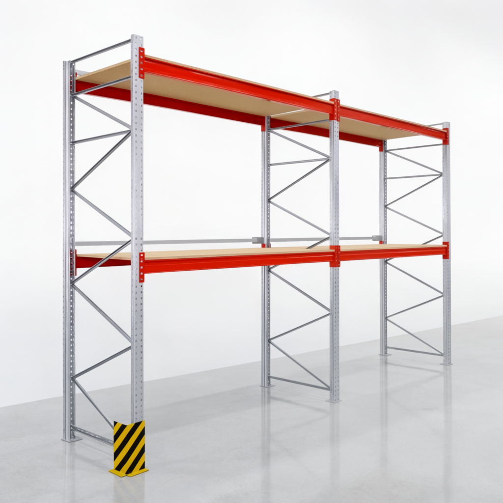 Palettenregale PRX 1000, Europalette, H: 3.600 mm, B: 5.700 mm, Palettengewicht: 500 kg, Palettenplätze: 18