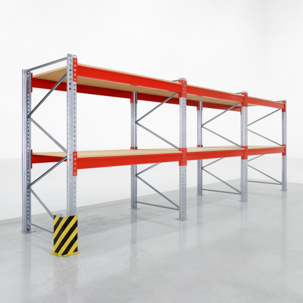 Palettenregale PRX 1000, Europalette, H: 2.100 mm, B: 5.800 mm, Palettengewicht: 750 kg, Palettenplätze: 18