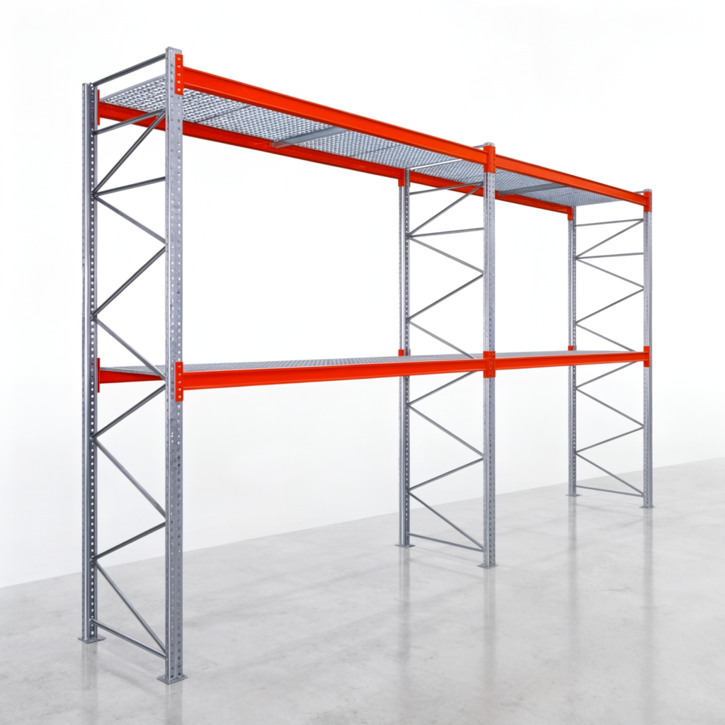 Palettenregale PRX 1000, Europalette, H: 4.100 mm, B: 7.500 mm, Palettengewicht: 1.000 kg, Palettenplätze: 24