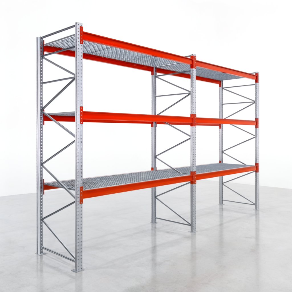 Palettenregale PRX 1000, Europalette, H: 3.600 mm, B: 5.700 mm, Palettengewicht: 750 kg, Palettenplätze: 24