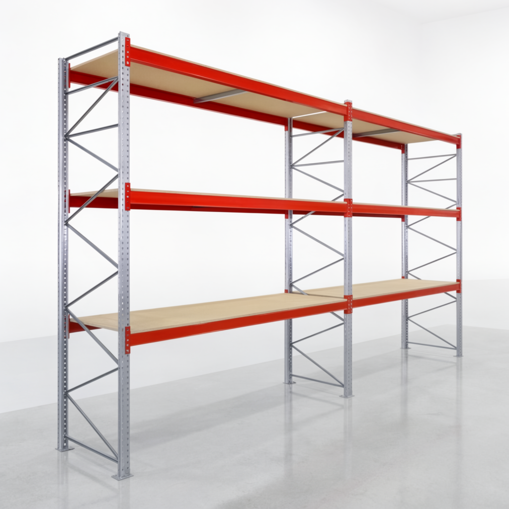 Palettenregale PRX 1000, Europalette, H: 4.100 mm, B: 7.500 mm, Palettengewicht: 750 kg, Palettenplätze: 32