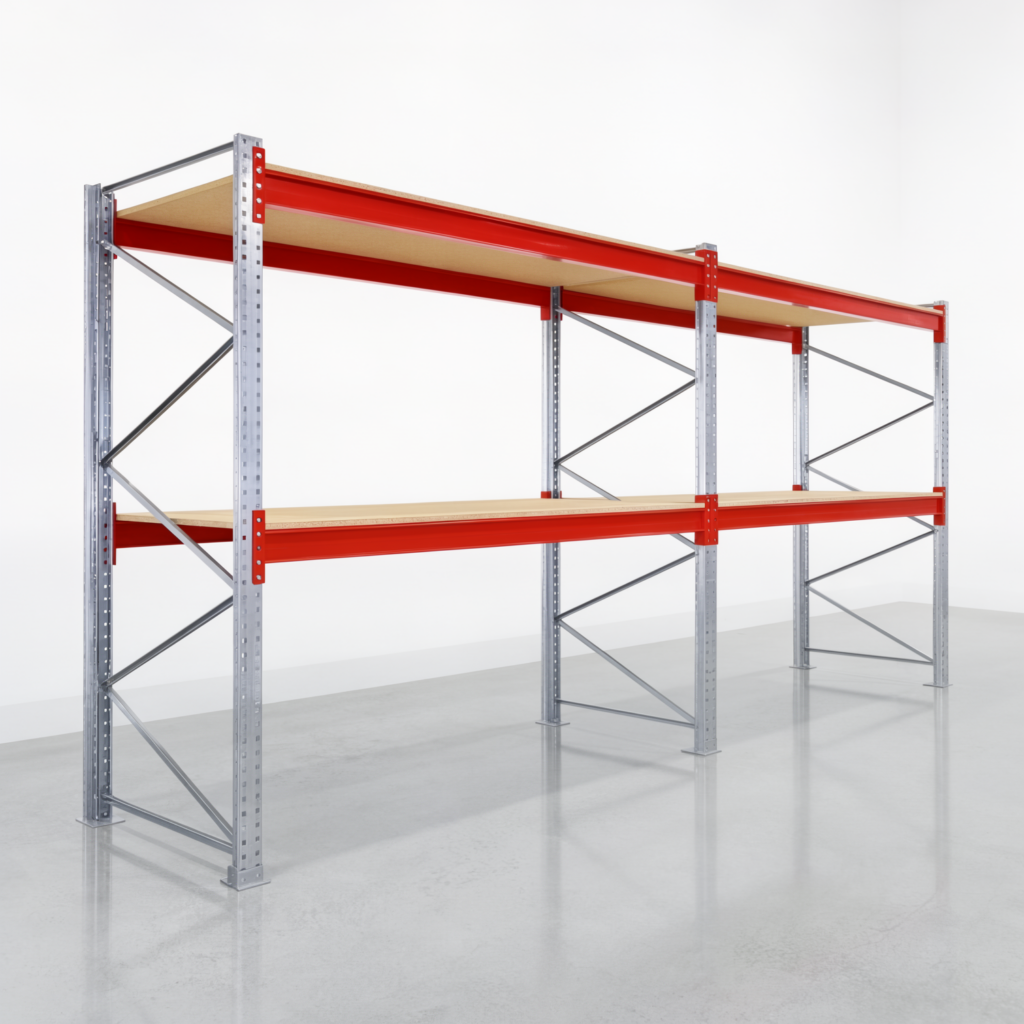 Palettenregale PRX 1000, Europalette, H: 2.600 mm, B: 5.700 mm, Palettengewicht: 500 kg, Palettenplätze: 18