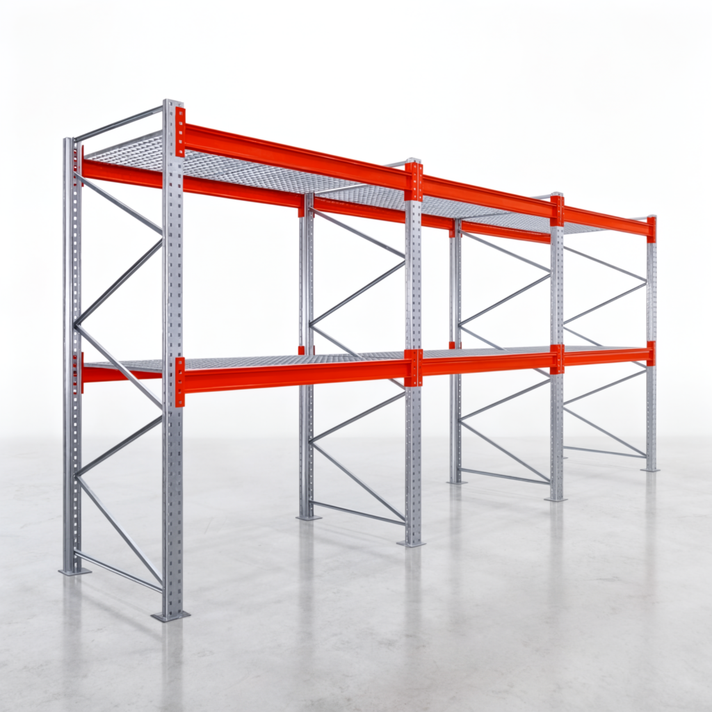 Palettenregale PRX 1000, Europalette, H: 2.600 mm, B: 5.800 mm, Palettengewicht: 500 kg, Palettenplätze: 18