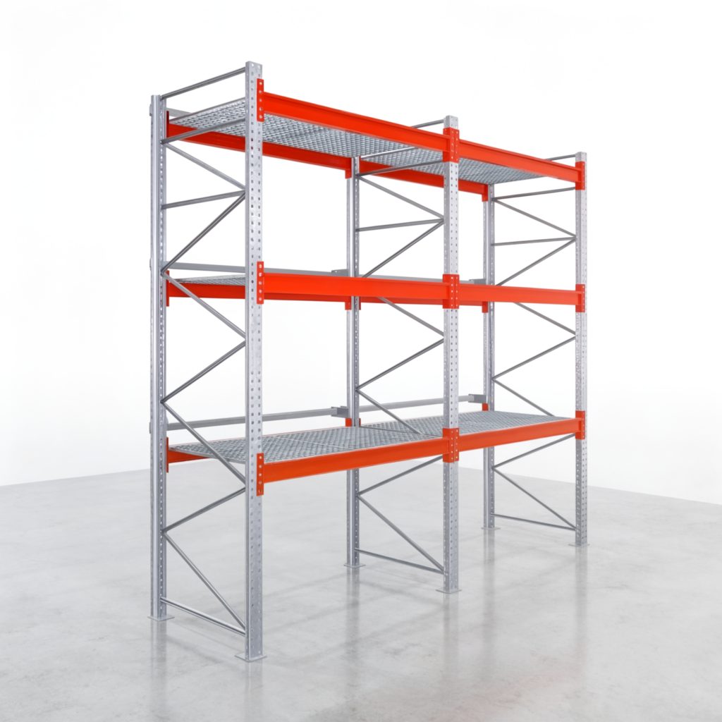 Palettenregale PRX 1000, Europalette, H: 3.600 mm, B: 3.900 mm, Palettengewicht: 1.000 kg, Palettenplätze: 16