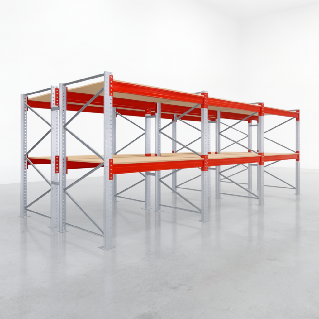 Palettenregale PRX 1000, Europalette, H: 2.100 mm, B: 5.800 mm, Palettengewicht: 1.000 kg, Palettenplätze: 18