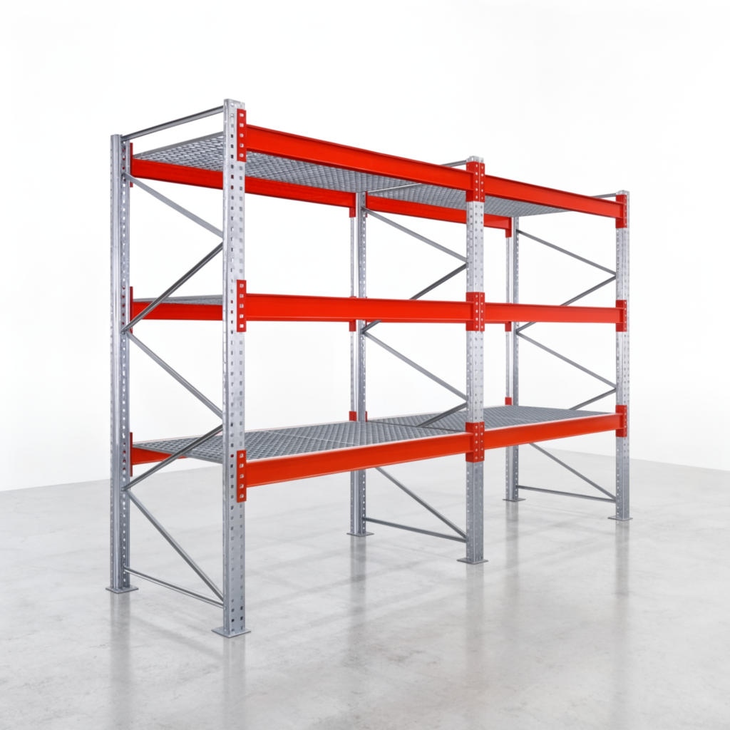 Palettenregale PRX 1000, Europalette, H: 2.600 mm, B: 3.900 mm, Palettengewicht: 1.000 kg, Palettenplätze: 16