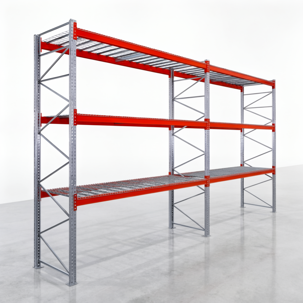 Palettenregale PRX 1000, Europalette, H: 4.100 mm, B: 7.500 mm, Palettengewicht: 500 kg, Palettenplätze: 32