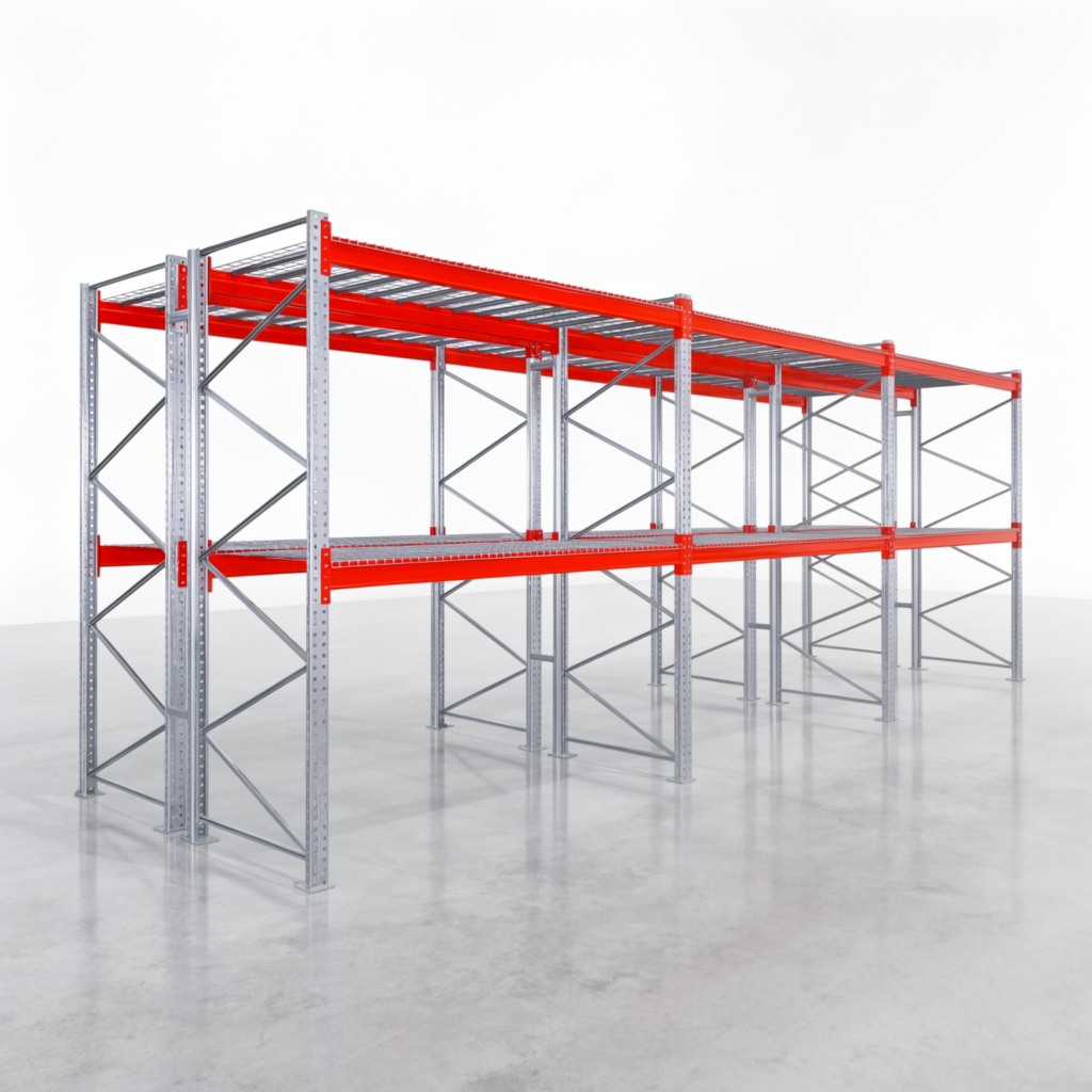 Palettenregale PRX 1000, Europalette, H: 3.100 mm, B: 8.500 mm, Palettengewicht: 750 kg, Palettenplätze: 27