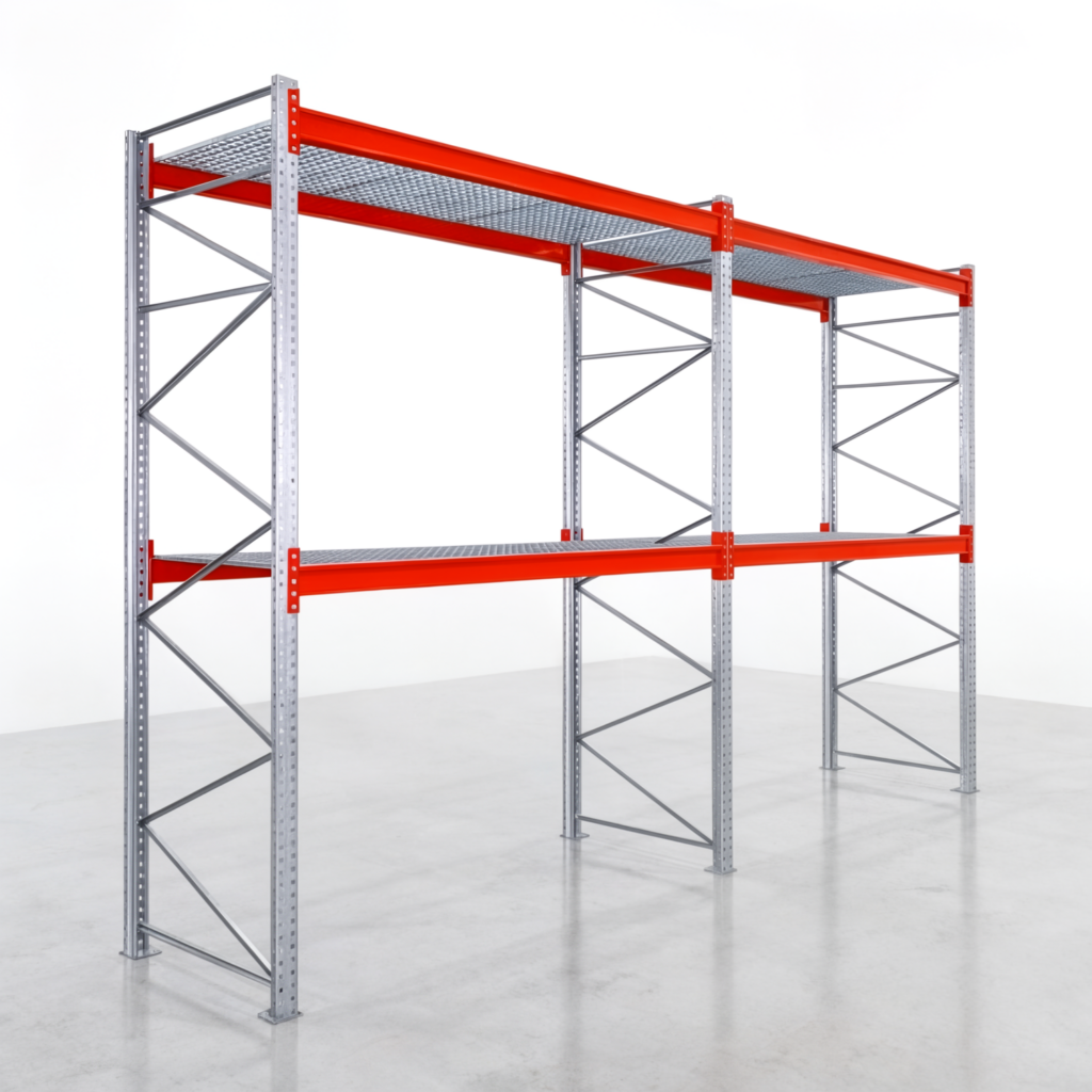 Palettenregale PRX 1000, Europalette, H: 3.600 mm, B: 5.700 mm, Palettengewicht: 750 kg, Palettenplätze: 18