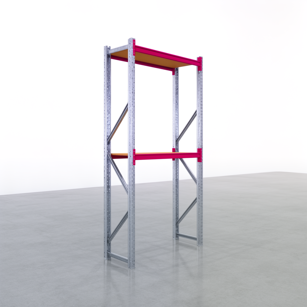 Weitspannregale WSX 5000, H: 3.000 mm, B: 1.626 mm mm, T: 600 mm, Ebenen: 3, Feldbreite: 1.500 mm, Auflage: Spanplatte