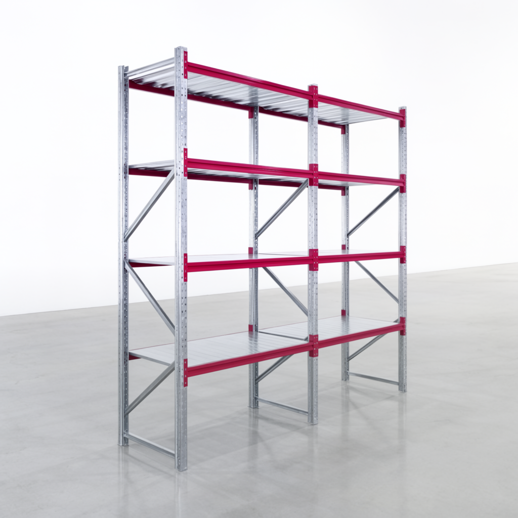 Weitspannregale WSX 5000, H: 3.000 mm, B: 3.187 mm mm, T: 800 mm, Ebenen: 5, Feldbreite: 1.500 mm, Auflage: Stahlboden