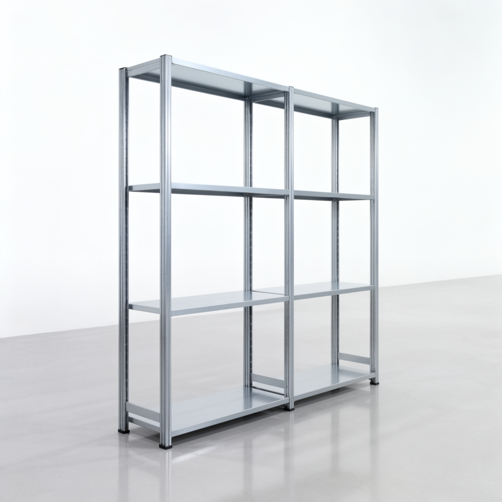 Fachbodenregal FBX 4000, H: 2.000 mm, B: 2.026 mm mm, T: 400 mm, Ebenen: 4