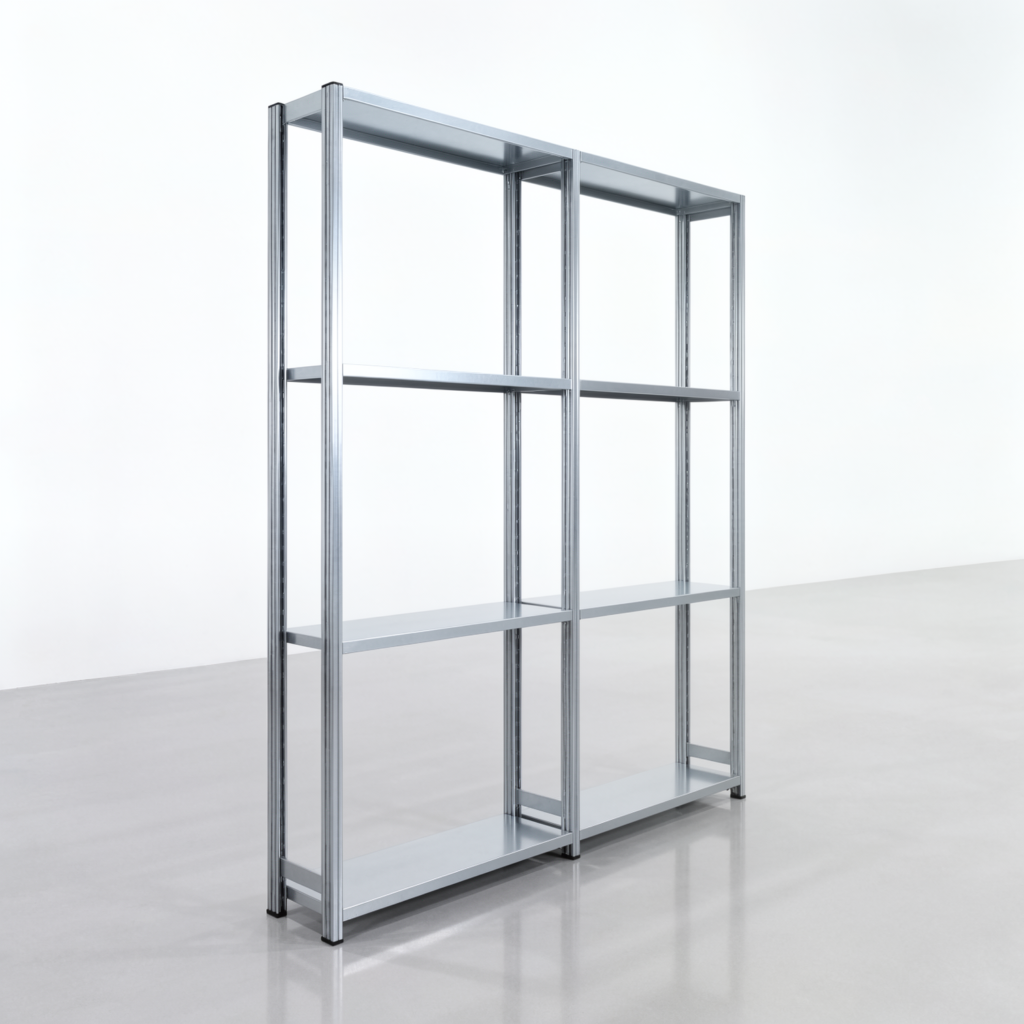 Fachbodenregal FBX 4000, H: 2.250 mm, B: 2.026 mm mm, T: 300 mm, Ebenen: 4